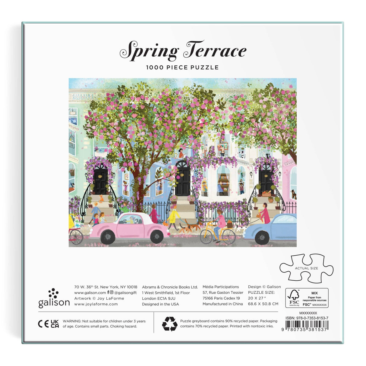 Spring Terrace 1000 Piece Jigsaw Puzzle by Galison - Galison - Jigsaw Puzzles - The Puzzle Center