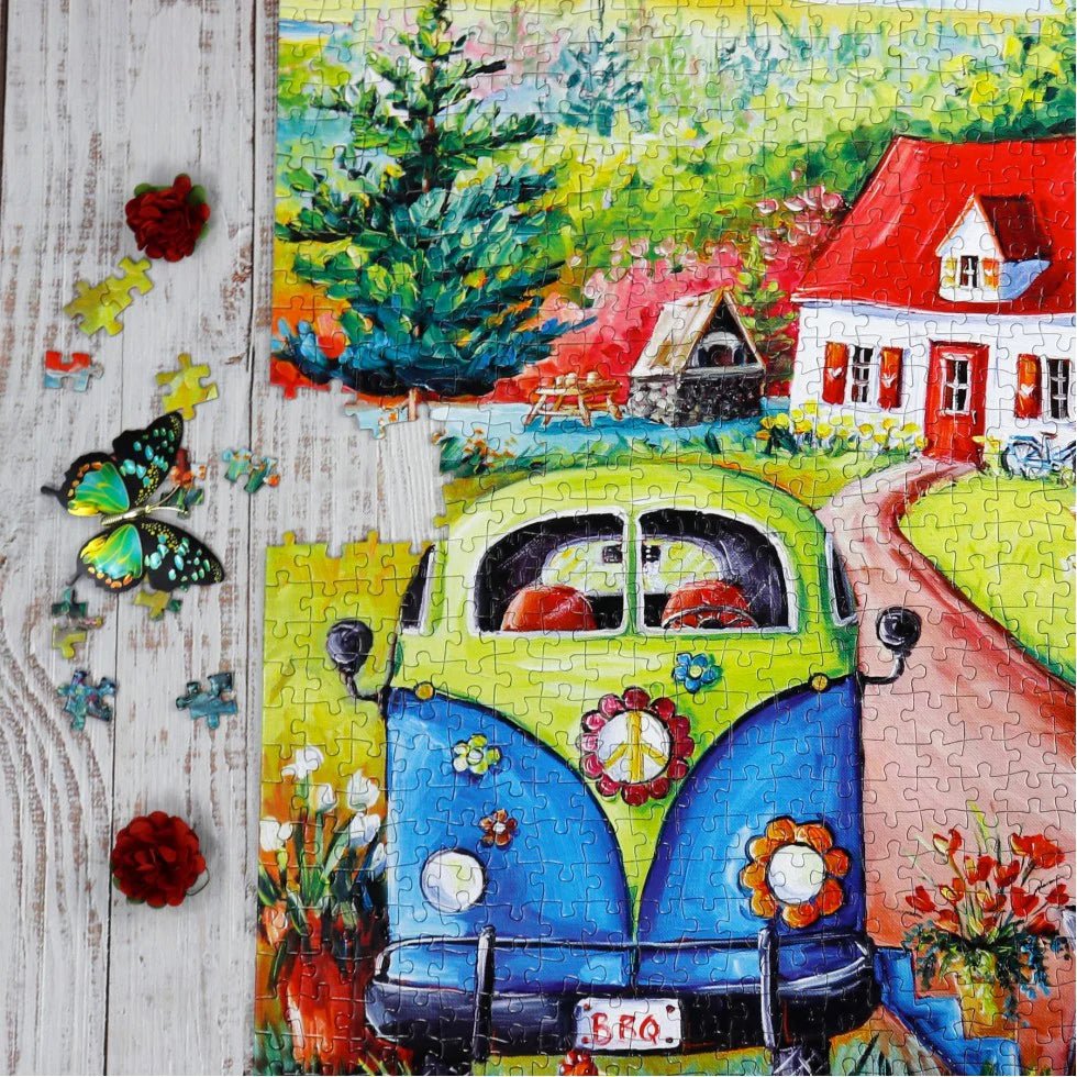 Summer at Grandma's House 1000 Piece Jigsaw Puzzle by JaCaRou Puzzles - JaCaRou Puzzles Inc. - Jigsaw Puzzles - The Puzzle Center - 