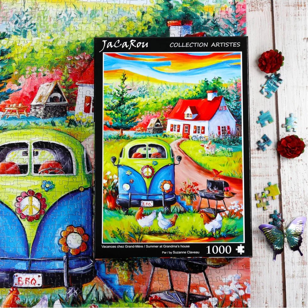 Summer at Grandma's House 1000 Piece Jigsaw Puzzle by JaCaRou Puzzles - JaCaRou Puzzles Inc. - Jigsaw Puzzles - The Puzzle Center - 