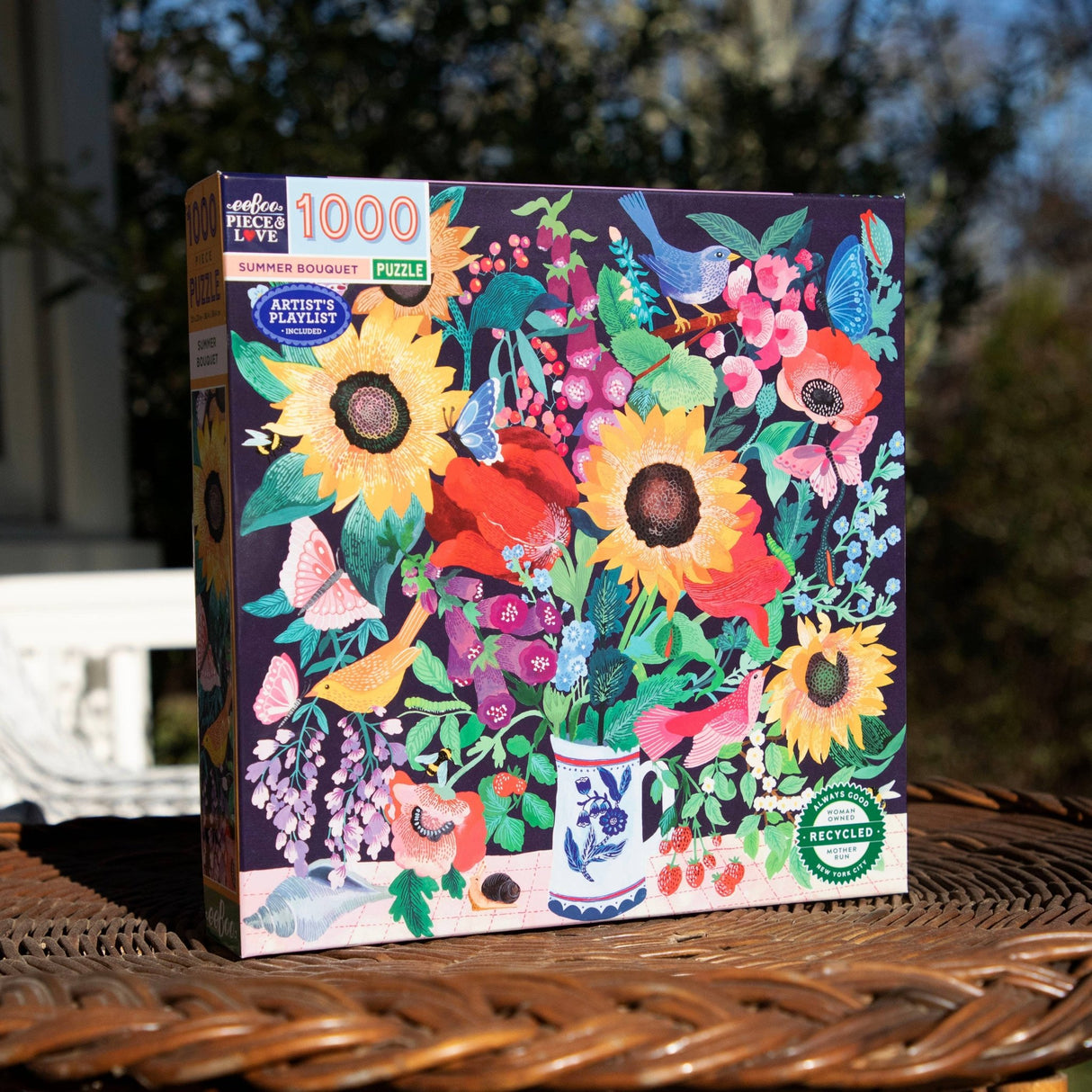 Summer Bouquet 1000 Piece Puzzle by eeBoo - eeBoo - Jigsaw Puzzles - The Puzzle Center - 