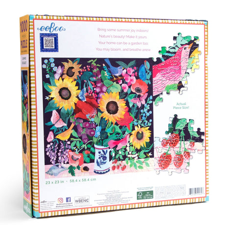 Summer Bouquet 1000 Piece Puzzle by eeBoo - eeBoo - Jigsaw Puzzles - The Puzzle Center - 