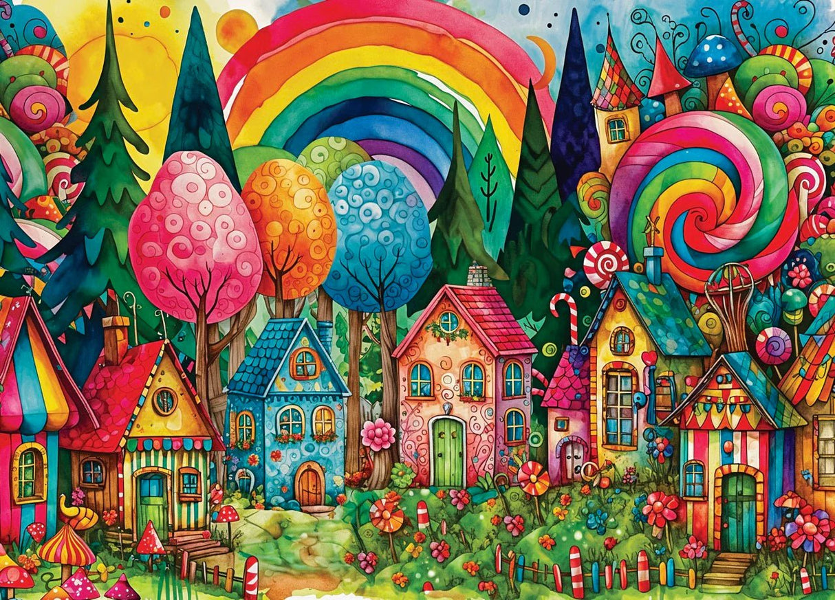 Sweet Houses in the Forest 1000 Piece Jigsaw Puzzle by Delfy Puzzles - Delfy - Jigsaw Puzzles - The Puzzle Center