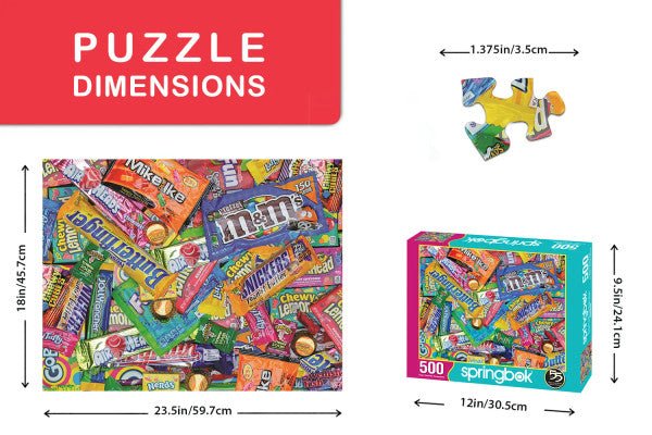 Sweet Tooth 500 Piece Jigsaw Puzzle by Springbok Puzzles - A Candy Lover's Delight - Springbok Puzzles - Jigsaw Puzzles - The Puzzle Center - 