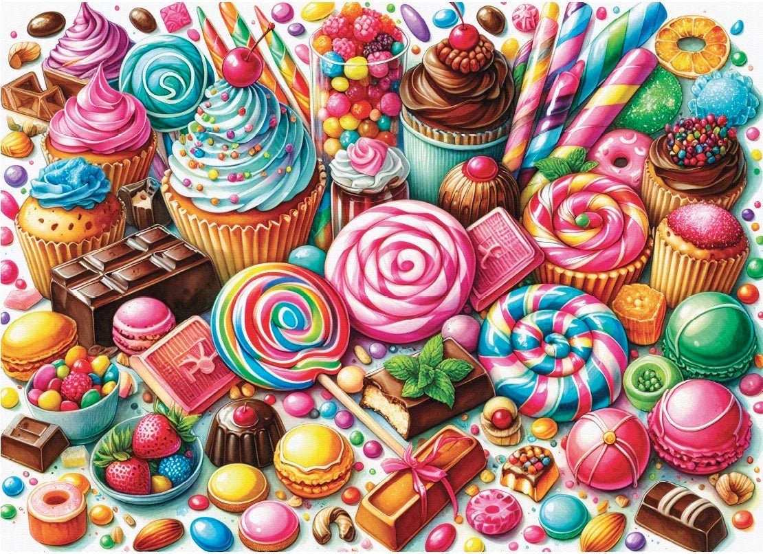 Sweet Treats 1000 Piece Jigsaw Puzzle by Delfy Puzzles - Delfy - Jigsaw Puzzles - The Puzzle Center