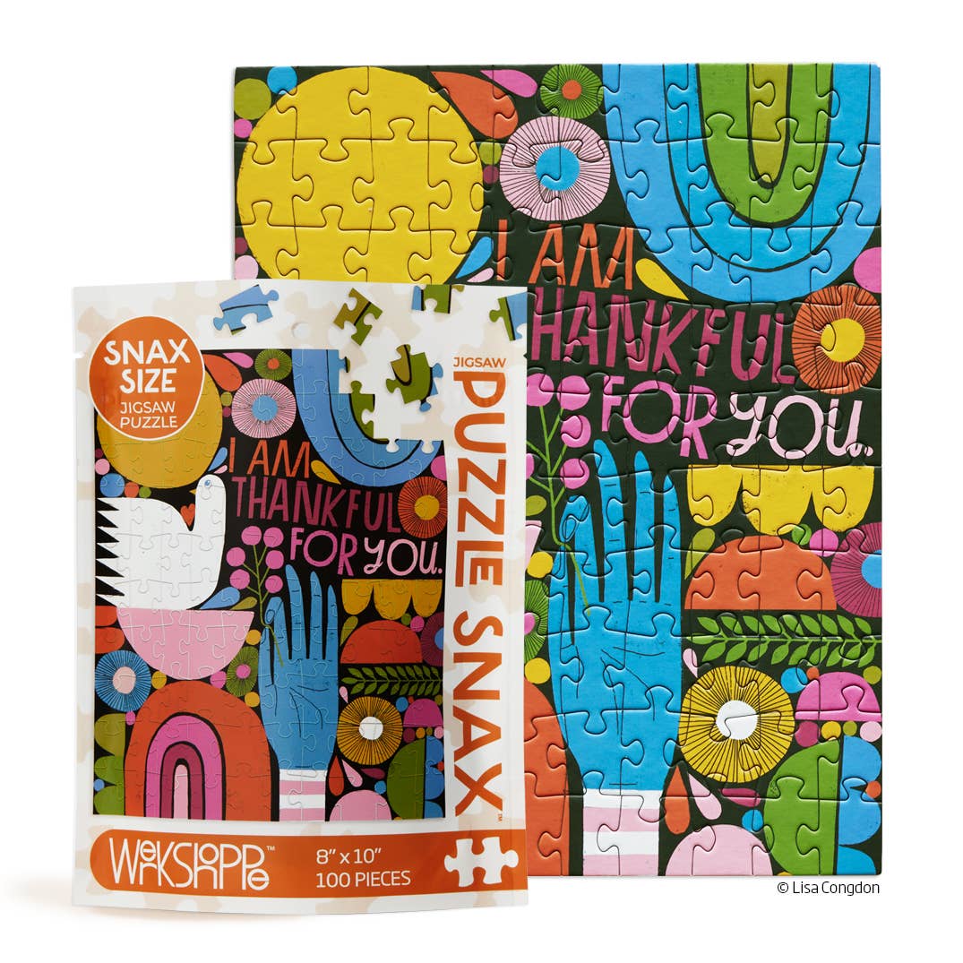 Thankful For You 100 Piece Jigsaw Puzzle Snax by WerkShoppe Puzzles - WerkShoppe - Jigsaw Puzzles - The Puzzle Center