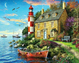 The Cottage Lighthouse 1000 Piece Jigsaw Puzzle by Springbok Puzzles - Springbok Puzzles - Jigsaw Puzzles - The Puzzle Center - 