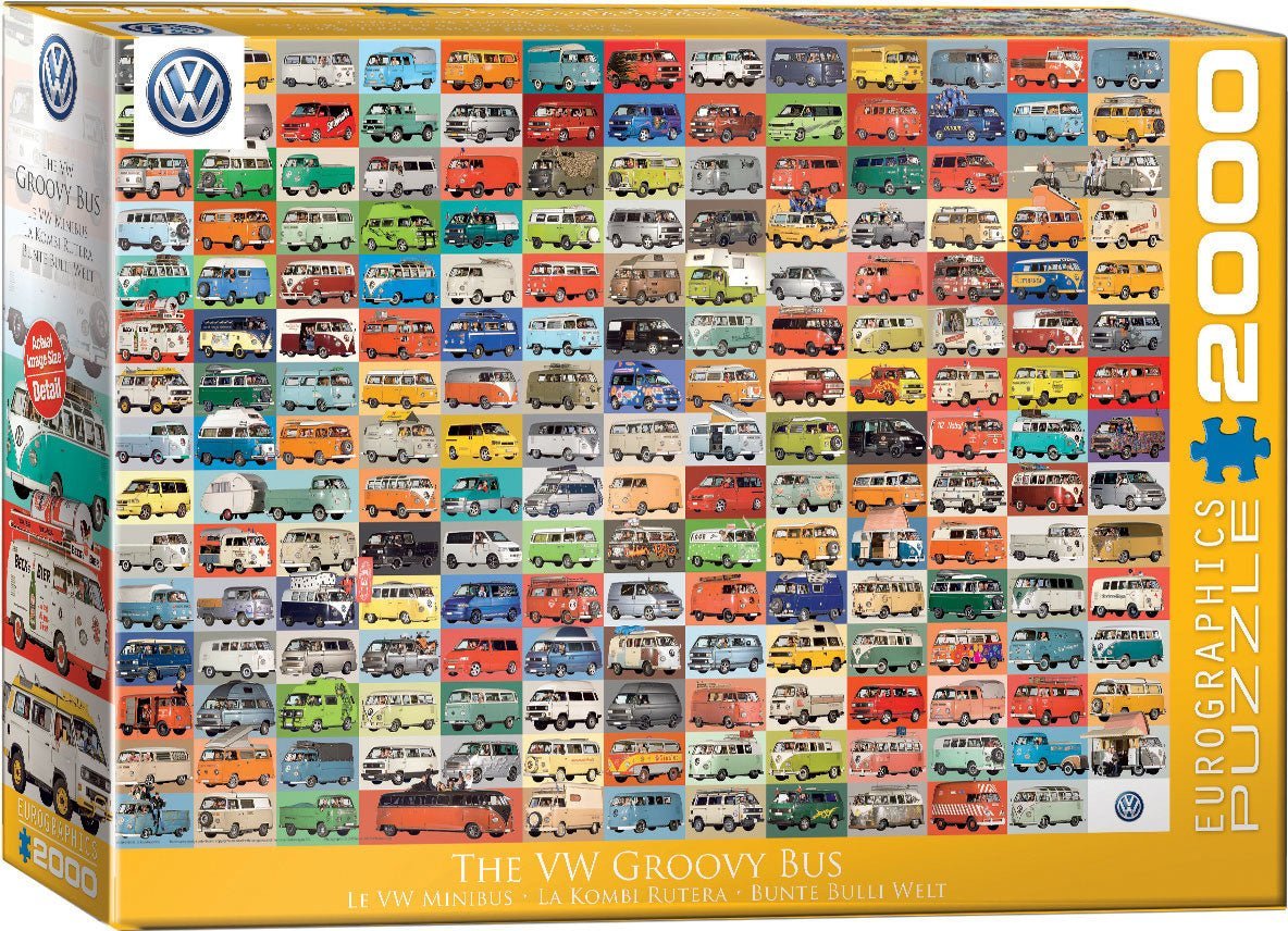 The VW Groovy Bus 2000 Piece Puzzle by Eurographics - Eurographics - Jigsaw Puzzles - The Puzzle Center - 