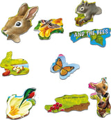 Flowers and Bees 55 Piece Children's Educational Jigsaw Puzzle by Larsen Puzzles - Buzzing with Learning Fun