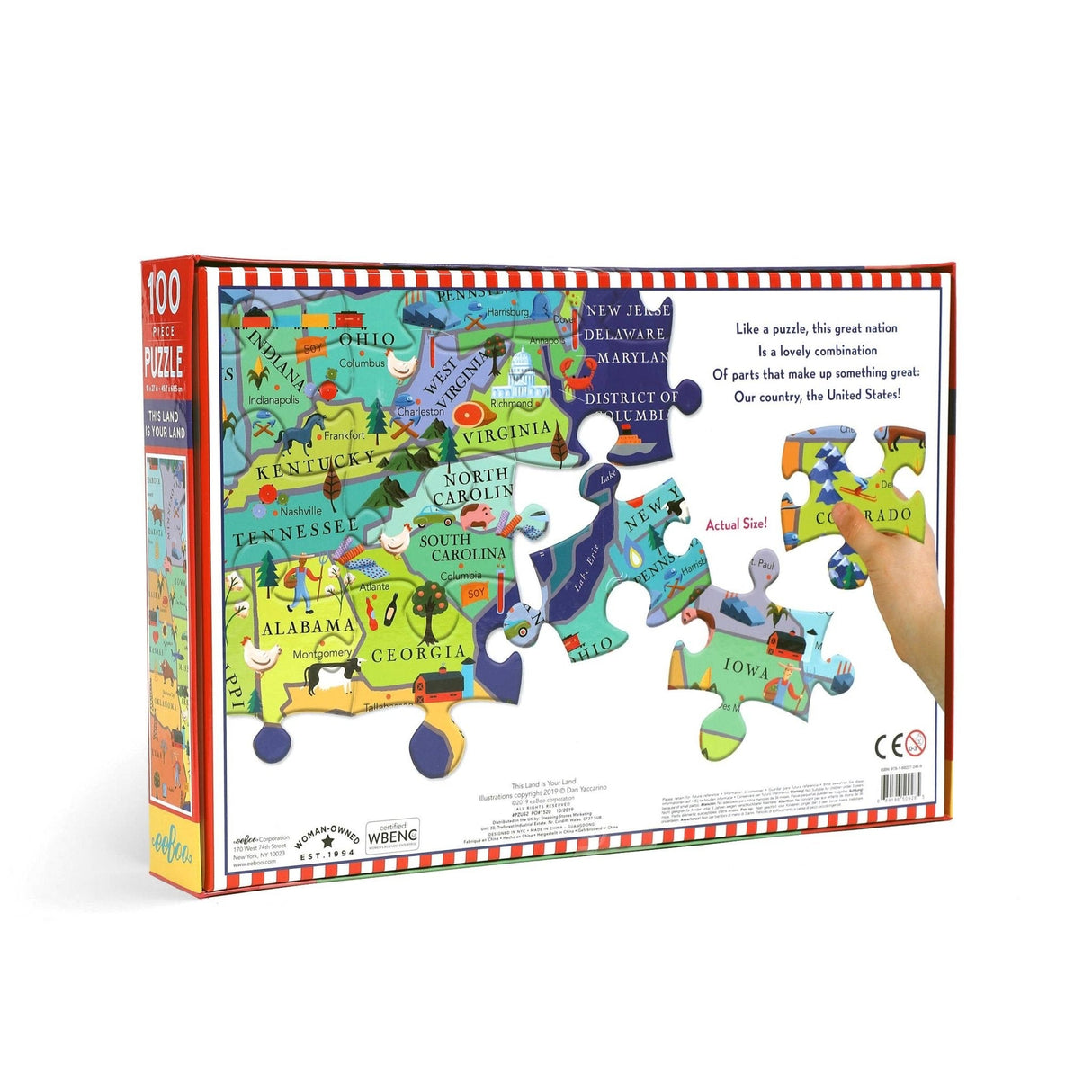 This Land is Your Land 100 Piece Puzzle by eeBoo - eeBoo - Jigsaw Puzzles - The Puzzle Center - 