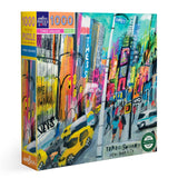 Box for Times Square 1000 piece jigsaw puzzle by eeBoo with bright city lights