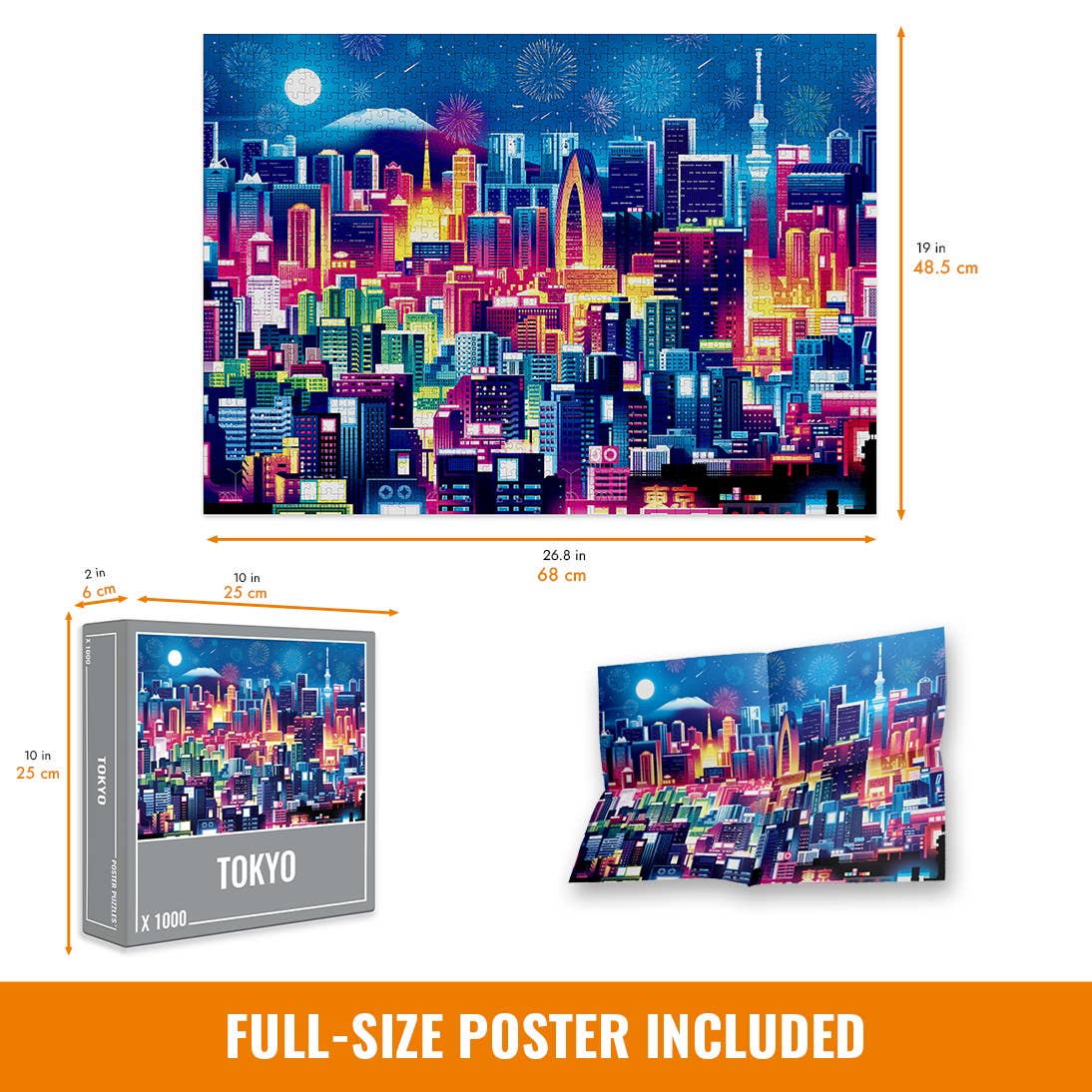 Tokyo 1000 Piece Jigsaw Puzzle by Cloudberries - Cloudberries Jigsaw Puzzles - Jigsaw Puzzles - The Puzzle Center - 