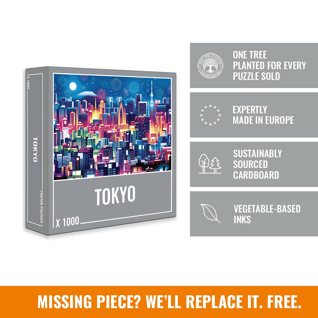 Tokyo 1000 Piece Jigsaw Puzzle by Cloudberries - Cloudberries Jigsaw Puzzles - Jigsaw Puzzles - The Puzzle Center - 