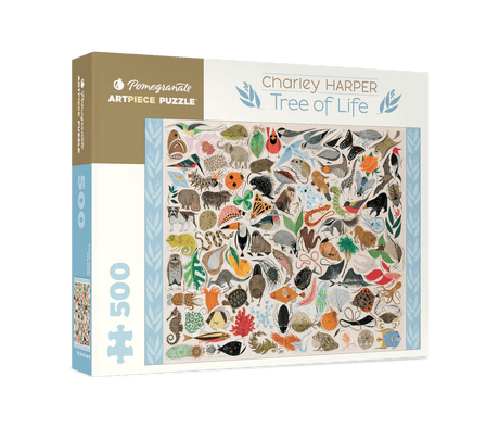 Tree of Life 500 piece puzzle by Pomegranate and artist, Charley Harper - diverse plants and animals by Charley Harper