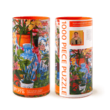 Tropical Vases Floral Still Life 1000 Piece Jigsaw Puzzle by WerkShoppe Puzzles - WerkShoppe - Jigsaw Puzzles - The Puzzle Center