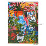 Tropical Vases Floral Still Life 1000 Piece Jigsaw Puzzle by WerkShoppe Puzzles - WerkShoppe - Jigsaw Puzzles - The Puzzle Center