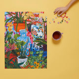 Tropical Vases Floral Still Life 1000 Piece Jigsaw Puzzle by WerkShoppe Puzzles - WerkShoppe - Jigsaw Puzzles - The Puzzle Center