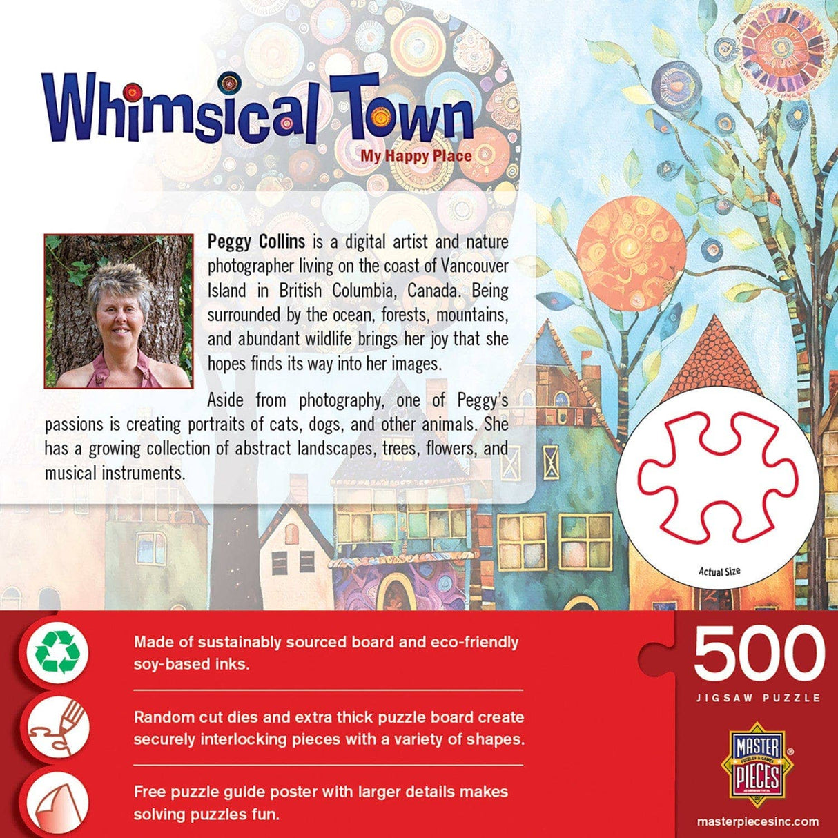 Whimsical Town - My Happy Place 500 Piece Jigsaw Puzzle by Masterpieces Puzzles - Masterpieces Puzzles - Jigsaw Puzzles - The Puzzle Center