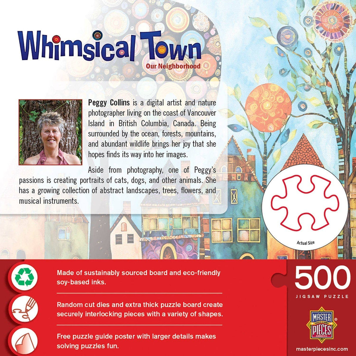 Whimsical Town - Our Neighborhood 500 Piece Jigsaw Puzzle by Masterpieces Puzzles - Masterpieces Puzzles - Jigsaw Puzzles - The Puzzle Center