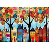 Whimsical Town - Our Neighborhood 500 Piece Jigsaw Puzzle by Masterpieces Puzzles - Masterpieces Puzzles - Jigsaw Puzzles - The Puzzle Center