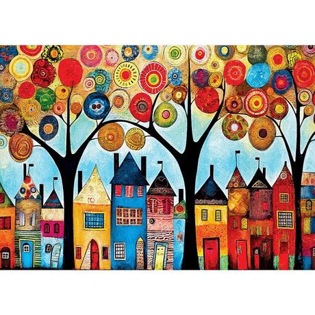 Whimsical Town - Our Neighborhood 500 Piece Jigsaw Puzzle by Masterpieces Puzzles - Masterpieces Puzzles - Jigsaw Puzzles - The Puzzle Center