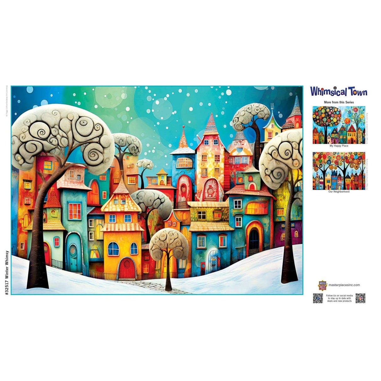 Whimsical Town - Winter Whimsey 500 Piece Jigsaw Puzzle by Masterpieces Puzzles - Masterpieces Puzzles - Jigsaw Puzzles - The Puzzle Center