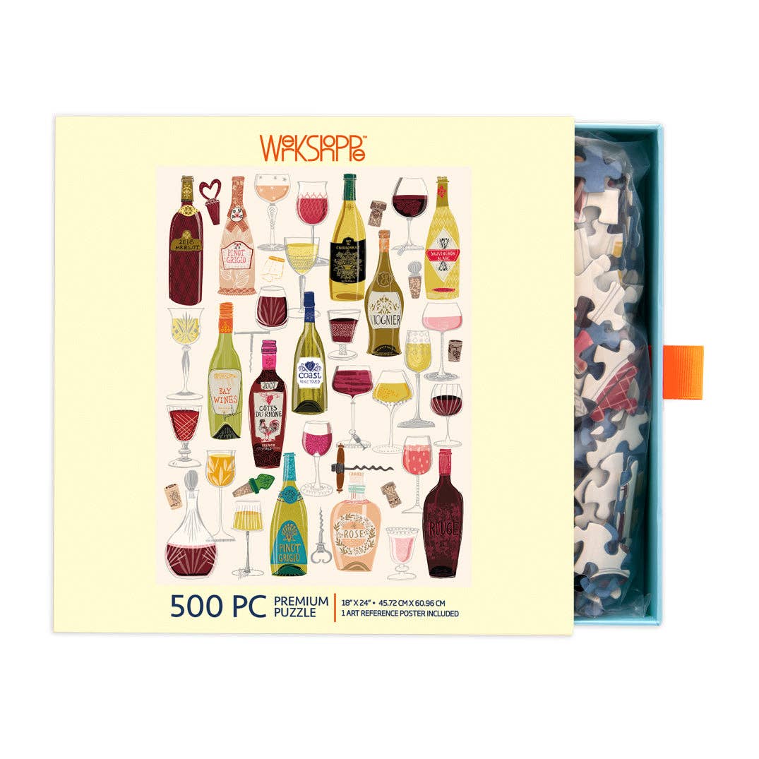 Wine Tasting 500 Piece Jigsaw Puzzle by WerkShoppe Puzzles - WerkShoppe - Jigsaw Puzzles - The Puzzle Center