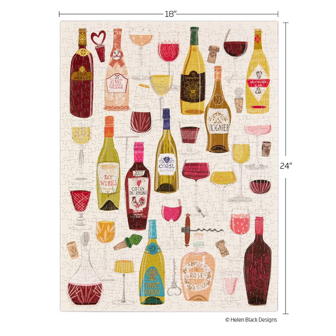 Wine Tasting 500 Piece Jigsaw Puzzle by WerkShoppe Puzzles - WerkShoppe - Jigsaw Puzzles - The Puzzle Center